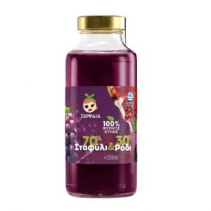 100% Φυσικός Χυμός Ρόδι - Σταφύλι - 250ml